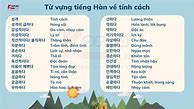 3000 Từ Vựng Tiếng Hàn Theo Chủ Đề