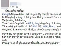 Thông Báo Delay Chuyến Bay Vietjet